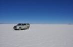 A Fiona em pleno Salar de Uyuni, na Bolívia